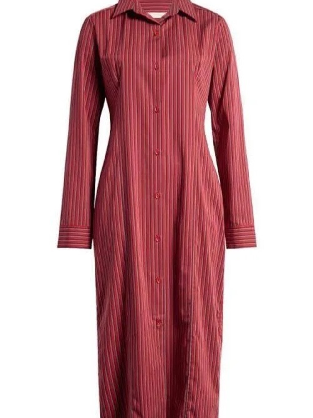 Faithfull The Brand Women's En Vau Stripe Long Sleeve Cotton Blend Shirtdress